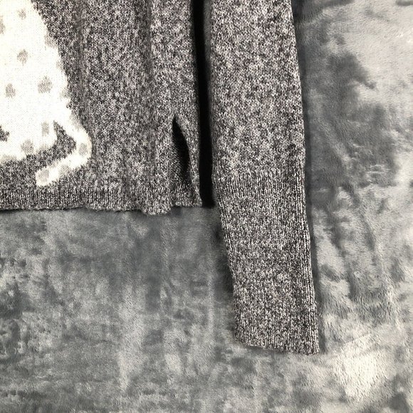 Hollister Woman’s Sweater Baby Leopard Grey Long Sleeve Pullover Size Medium - Picture 3 of 11